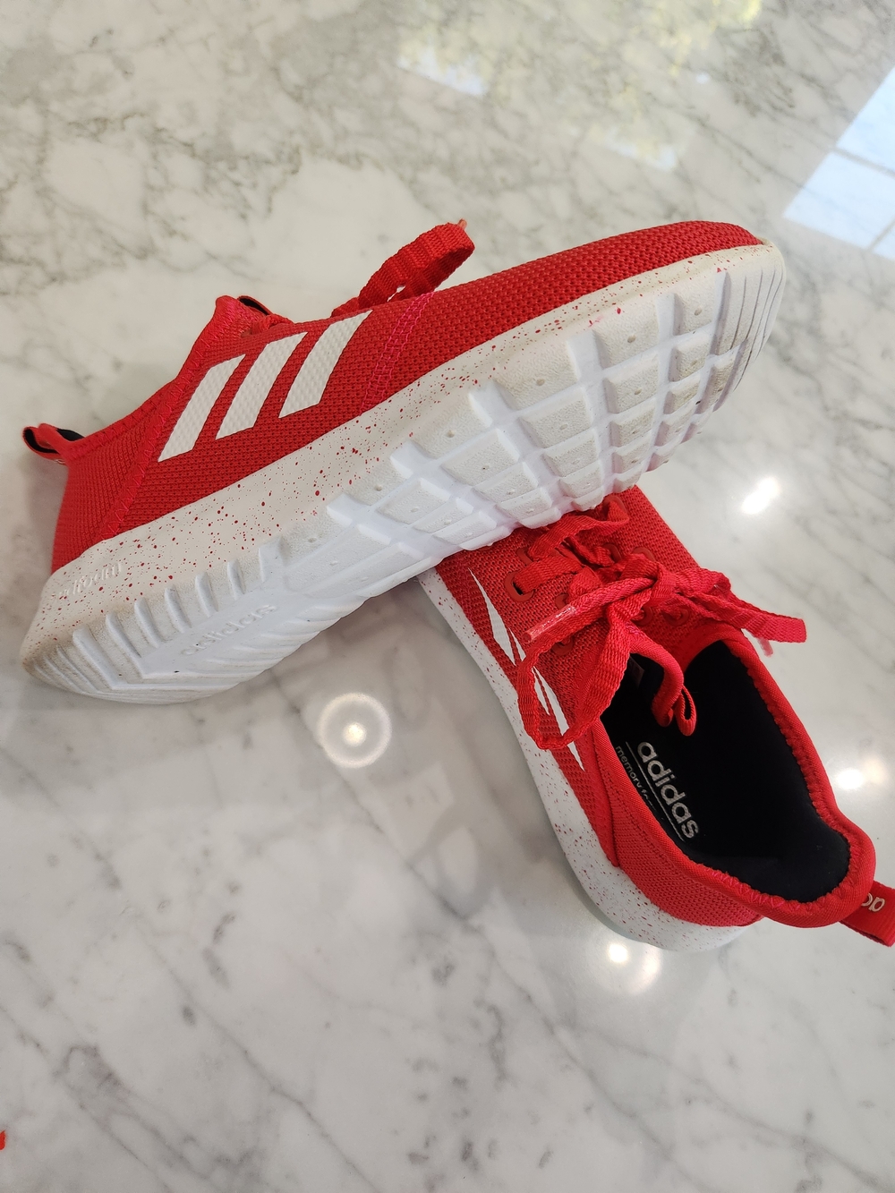 Adidas Red/White Lightweight Mesh Sneakers, BRAND NEW. - Picture 4 of 4